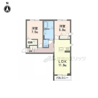 シャーメゾン ピュアワン【201号室】の間取り