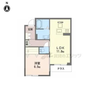 シャーメゾン ピュアワン【102号室】の間取り