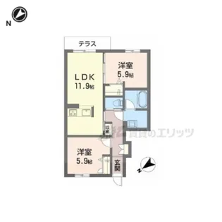 イーストベイ【103号室】の間取り
