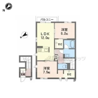 イーストベイ【201号室】の間取り