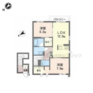 イーストベイ【205号室】の間取り