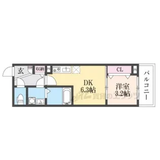 ジーメゾン小栗栖クレフィエ【3階】の間取り