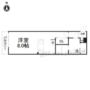 アンシェンヌ紫竹【3階】の間取り
