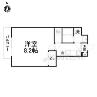 アンシェンヌ紫竹【2階】の間取り