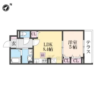ヒカルサ尼崎神崎町【1階】の間取り