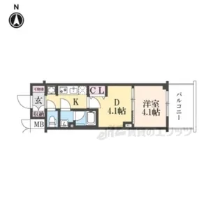 アスヴェル京都西大路SOUTH【3階】の間取り