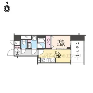 アスヴェル京都西大路SOUTH【4階】の間取り
