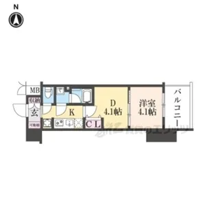 アスヴェル京都西大路SOUTH【4階】の間取り