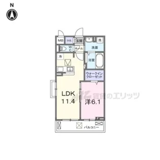 グランウエスト J【2階】の間取り