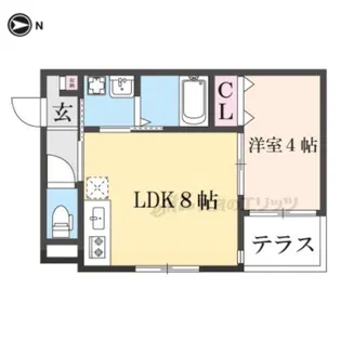 ALEGRIA香里園Ⅱ【1階】の間取り