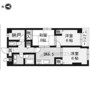 ライオンズマンション二条城東【806号室】の間取り