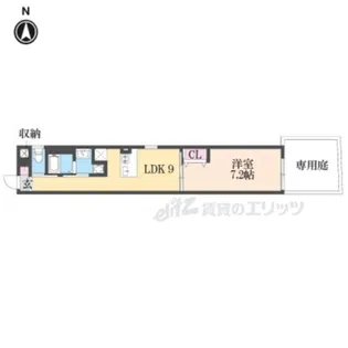 アイリス清水五条【102号室】の間取り