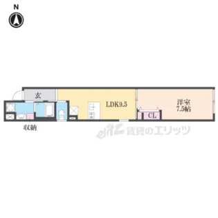 アイリス清水五条【401号室】の間取り