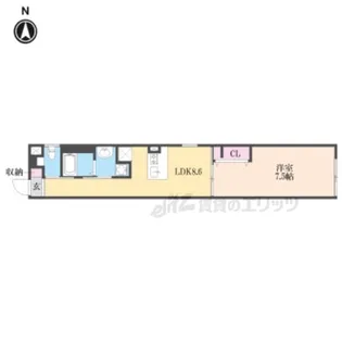 アイリス清水五条【402号室】の間取り