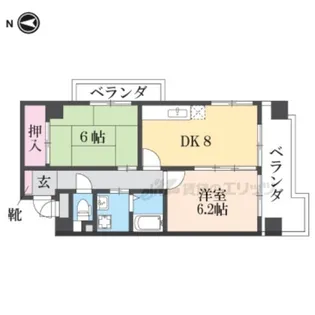 シャトーハイネ【403号室】の間取り
