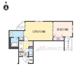 ファーストフィオーレ京都コーヴォ【4階】の間取り