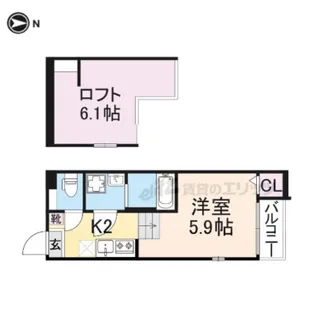 うたたねコート【103号室】の間取り