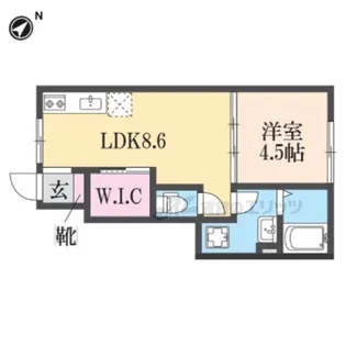 メゾンドアンジュ A棟【103号室】の間取り