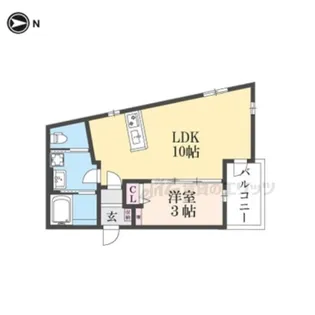 CANVAS KATSURA【303号室】の間取り
