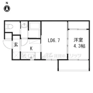 THE BRIGHT RESIDENCE 京都東寺【201号室】の間取り