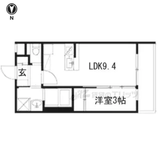 THE BRIGHT RESIDENCE 京都東寺【210号室】の間取り