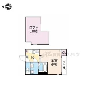 ハーモニーテラス景勝町?【1階】の間取り