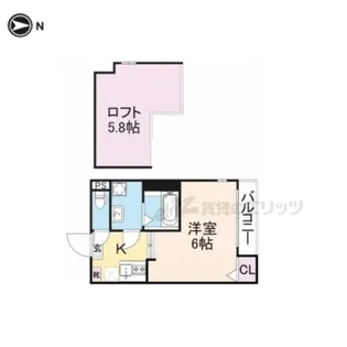 ハーモニーテラス景勝町?【1階】の間取り