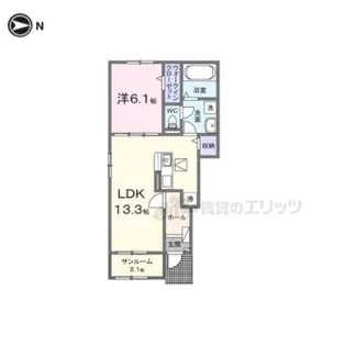 カレント綾部【1階】の間取り