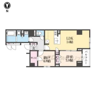 CALM河原町二条【303号室】の間取り
