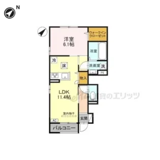 「カルムベルフルール」【1階】の間取り