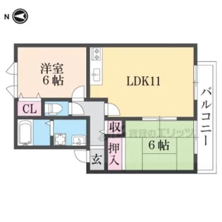 レジュールメゾン喜多【2階】の間取り