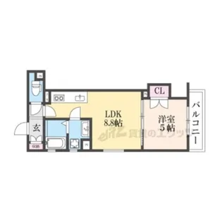 クリエオーレ牧野本町【104号室】の間取り