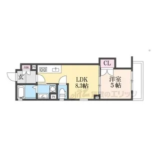 クリエオーレ牧野本町【102号室】の間取り