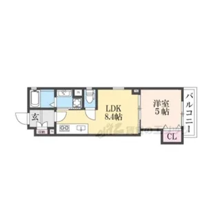 クリエオーレ牧野本町【303号室】の間取り