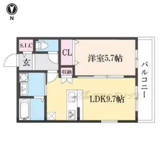 FORCE西院【2階】の間取り
