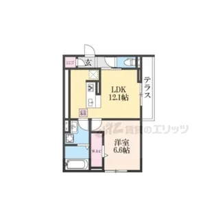 アルタ若竹ビュー【1階】の間取り