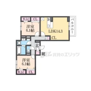 アルタ若竹ビュー【302号室】の間取り