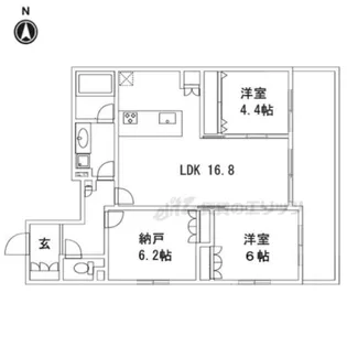 グランエスパス御所南【3階号室】の間取り