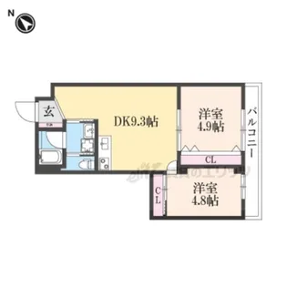 ソフィア墨染駅前【3階】の間取り