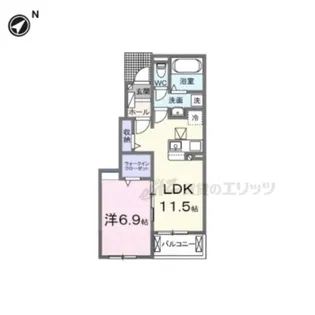 フラン・ソレイユ学園前【1階】の間取り