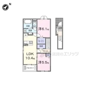 フラン・ソレイユ学園前【2階】の間取り
