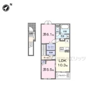 フラン・ソレイユ学園前【2階】の間取り