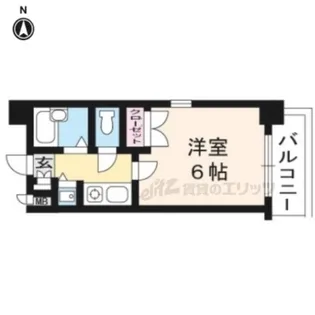 リーガル京都五条烏丸【606号室】の間取り