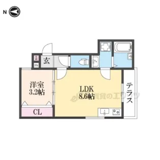 LIGARE【101号室】の間取り