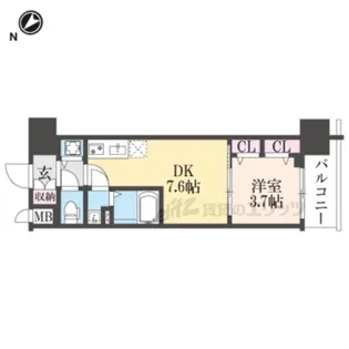 ベラジオレガシー葛野大路八条【5階】の間取り