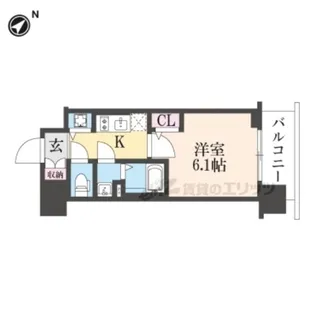 ベラジオレガシー葛野大路八条【5階】の間取り