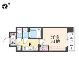 ベラジオレガシー葛野大路八条【6階】の間取り