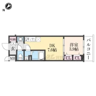 ベラジオレガシー葛野大路八条【7階】の間取り