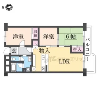 ハイム伏見A棟【407号室】の間取り