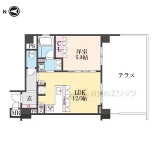 リーガル京都御所西?【1階】の間取り